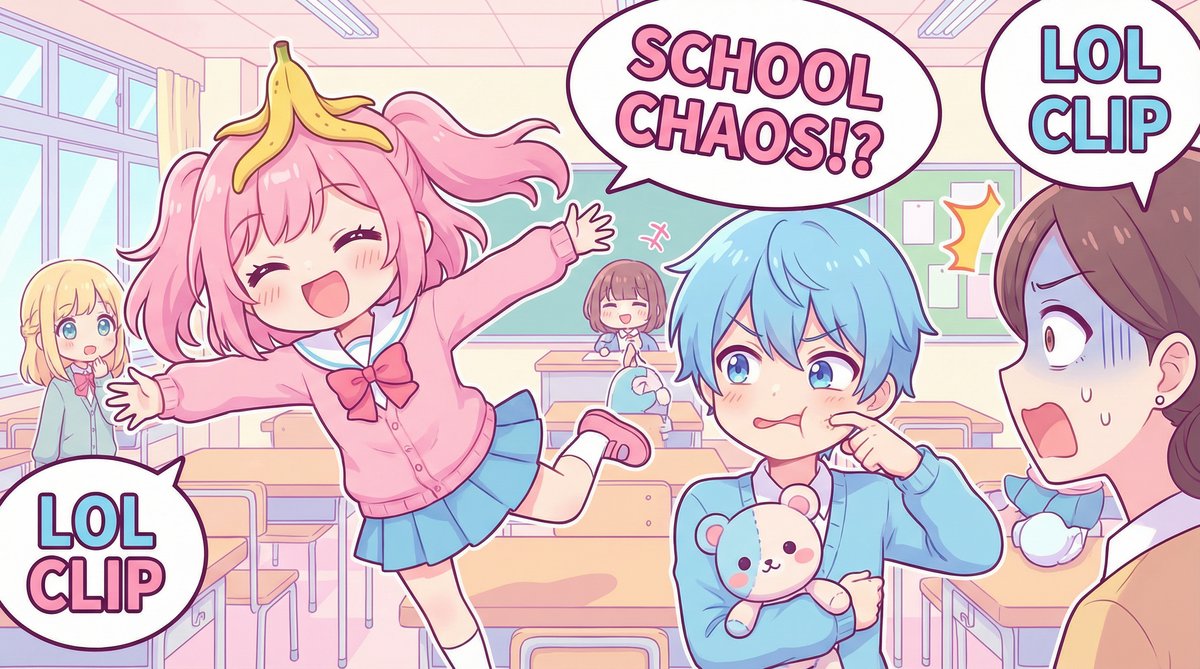 抖音风动漫-校园欢笑喜剧动漫教程