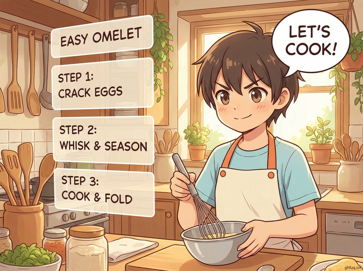 抖音风生活技能-美食动漫教程